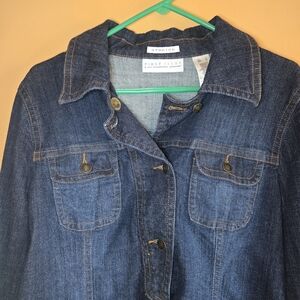 Liz Claiborne FIRST Issue Stretch Denim Jacket, L (PTP=20")